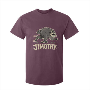 Funny Running Jimothy the Raccoon T Shirt For Kid Viral Seattle Trash Panda Meme TS02 Maroon Print Your Wear