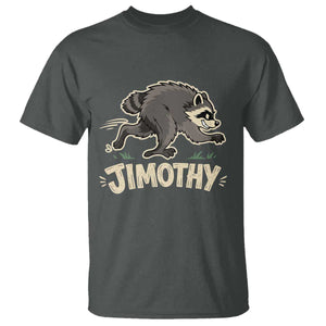 Funny Running Jimothy the Raccoon T Shirt Viral Seattle Trash Panda Meme TS02 Dark Heather Print Your Wear