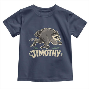 Funny Running Jimothy the Raccoon Toddler T Shirt Viral Seattle Trash Panda Meme TS02 Navy Print Your Wear