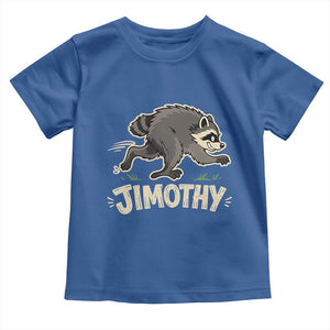 Funny Running Jimothy the Raccoon Toddler T Shirt Viral Seattle Trash Panda Meme TS02 Royal Blue Print Your Wear