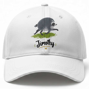 Cute Running Jimothy the Raccoon Baseball Cap Viral Seattle Trash Panda Meme TS02 Print Your Wear