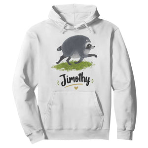 Cute Running Jimothy the Raccoon Hoodie Viral Seattle Trash Panda Meme TS02 White Print Your Wear