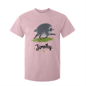 Cute Running Jimothy the Raccoon T Shirt For Kid Viral Seattle Trash Panda Meme TS02 Light Pink Print Your Wear
