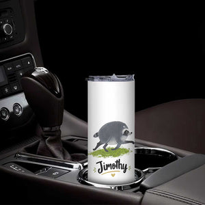 Cute Running Jimothy the Raccoon Skinny Tumbler Viral Seattle Trash Panda Meme TS02 Print Your Wear