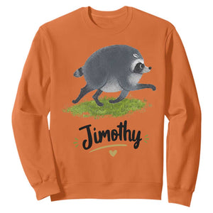 Cute Running Jimothy the Raccoon Sweatshirt Viral Seattle Trash Panda Meme TS02 Orange Print Your Wear