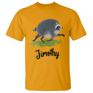 Cute Running Jimothy the Raccoon T Shirt Viral Seattle Trash Panda Meme TS02 Gold Print Your Wear