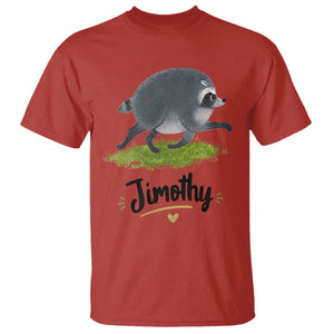 Cute Running Jimothy the Raccoon T Shirt Viral Seattle Trash Panda Meme TS02 Red Print Your Wear