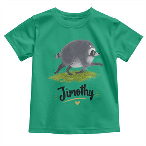 Cute Running Jimothy the Raccoon Toddler T Shirt Viral Seattle Trash Panda Meme TS02 Irish Green Print Your Wear