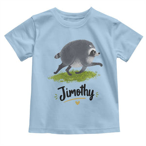 Cute Running Jimothy the Raccoon Toddler T Shirt Viral Seattle Trash Panda Meme TS02 Light Blue Print Your Wear