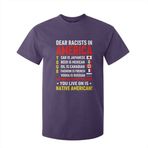 Dear Racists In America Land You Live On Is Native American T Shirt For Kid Anti Racism Social Justice TS02 Purple Print Your Wear