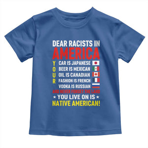 Dear Racists In America Land You Live On Is Native American Toddler T Shirt Anti Racism Social Justice