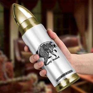 Stay Weird Jimothy the Raccoon Vintage Woodcut Style Graphic Bullet Tumbler Funny Seattle Trash Panda Meme