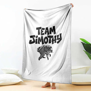 Vintage Team Jimothy the Raccoon Fan Club Throw Blanket Viral Seattle Trash Panda Lover Supporter