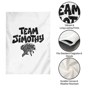 Vintage Team Jimothy the Raccoon Fan Club Garden Flag Viral Seattle Trash Panda Lover Supporter