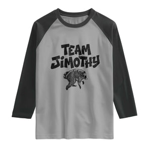 Vintage Team Jimothy the Raccoon Fan Club Raglan Shirt Viral Seattle Trash Panda Lover Supporter