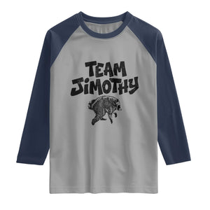 Vintage Team Jimothy the Raccoon Fan Club Raglan Shirt Viral Seattle Trash Panda Lover Supporter