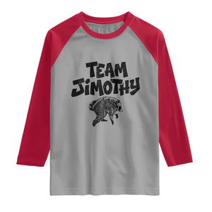 Vintage Team Jimothy the Raccoon Fan Club Raglan Shirt Viral Seattle Trash Panda Lover Supporter