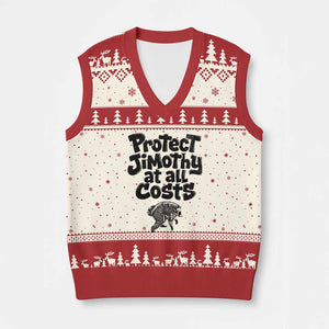 Protect Jimothy At All Costs Viral Seattle Raccoon V-Neck Knit Sweater Vest Trash Panda Legend Lover Supporter