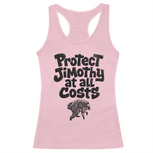 Protect Jimothy At All Costs Viral Seattle Raccoon Racerback Tank Top Trash Panda Legend Lover Supporter