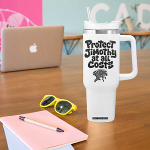 Protect Jimothy At All Costs Viral Seattle Raccoon Tumbler With Handle Trash Panda Legend Lover Supporter
