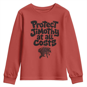 Protect Jimothy At All Costs Viral Seattle Raccoon Youth Sweatshirt Trash Panda Legend Lover Supporter