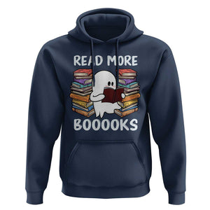 Halloween Reading Hoodie Read More Books Cute Ghost Boo Sheet TS02 Navy Print Your Wear