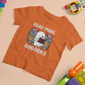 Halloween Reading T Shirt For Kid Read More Books Cute Ghost Boo Sheet TS02 Orange Print Your Wear