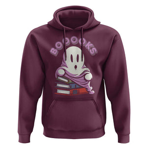 Halloween Reading Hoodie Booooks Cute Ghost Boo Sheet TS02 Maroon Print Your Wear