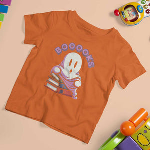 Halloween Reading T Shirt For Kid Booooks Cute Ghost Boo Sheet TS02 Orange Print Your Wear