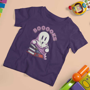 Halloween Reading T Shirt For Kid Booooks Cute Ghost Boo Sheet TS02 Purple Print Your Wear