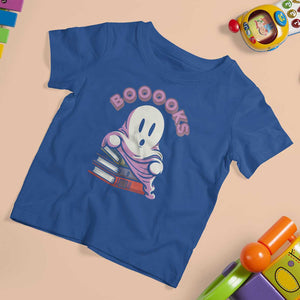 Halloween Reading T Shirt For Kid Booooks Cute Ghost Boo Sheet TS02 Royal Blue Print Your Wear