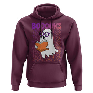 Halloween Reading Hoodie Booooks Cute Ghost Nerd Boo Sheet TS02 Maroon Print Your Wear