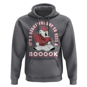 Halloween Reading Hoodie It's A Beautiful Day To Read A Book Cute Ghost Boo Sheet TS02 Charcoal Print Your Wear