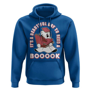 Halloween Reading Hoodie It's A Beautiful Day To Read A Book Cute Ghost Boo Sheet TS02 Royal Blue Print Your Wear
