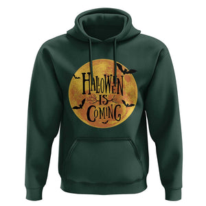 Halloween Season Hoodie Spooky Season Is Coming Scary Night TS02 Dark Forest Green Print Your Wear