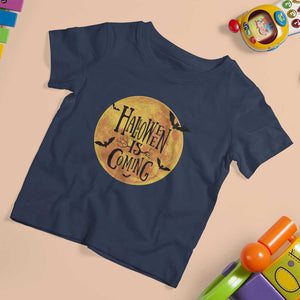 Halloween Season T Shirt For Kid Spooky Season Is Coming Scary Night TS02 Navy Print Your Wear