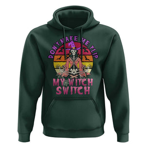 Halloween Witch Hoodie Don't Make Me Flip My Witch Switch Halloween Costume TS02 Dark Forest Green Print Your Wear