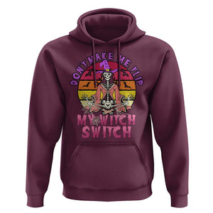 Halloween Witch Hoodie Don't Make Me Flip My Witch Switch Halloween Costume TS02 Maroon Print Your Wear