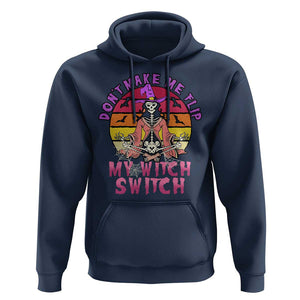 Halloween Witch Hoodie Don't Make Me Flip My Witch Switch Halloween Costume TS02 Navy Print Your Wear