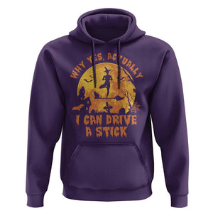 Halloween Witch Hoodie Yes Actually I Can Drive A Stick Halloween Costume TS02 Purple Print Your Wear