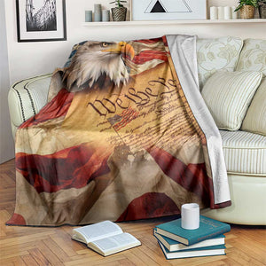 We The People Patriotic Eagle American Flag Throw Blanket Liberty Freedom USA Pride Tribute 4th of July Independence Celebration TS02 Print Your Wear