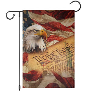 We The People Patriotic Eagle American Flag Garden Flag Liberty Freedom USA Pride Tribute 4th of July Independence Celebration TS02 Multicolor Print Your Wear