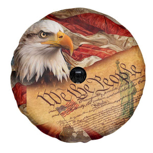 We The People Patriotic Eagle American Flag Spare Tire Cover Liberty Freedom USA Pride Tribute 4th of July Independence Celebration TS02 Print Your Wear