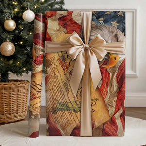 We The People Patriotic Eagle American Flag Wrapping Paper Roll Liberty Freedom USA Pride Tribute 4th of July Independence Celebration TS02 Glossy Multicolor Print Your Wear