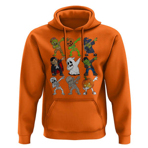 Halloween Costume Hoodie Spooky Dabbing Skeleton Zombie Scary Pumpkin TS02 Orange Print Your Wear