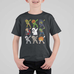 Halloween Costume T Shirt For Kid Spooky Dabbing Skeleton Zombie Scary Pumpkin TS02 Black Print Your Wear