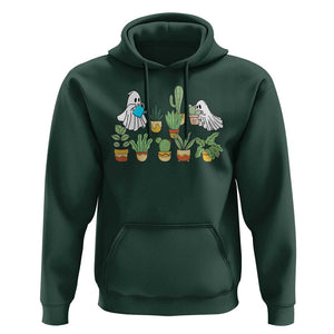 Halloween Gardening Hoodie Cute Gardener Boo Sheet Ghost Garden Plants Lover Halloween Costume TS02 Dark Forest Green Print Your Wear