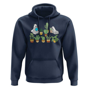 Halloween Gardening Hoodie Cute Gardener Boo Sheet Ghost Garden Plants Lover Halloween Costume TS02 Navy Print Your Wear