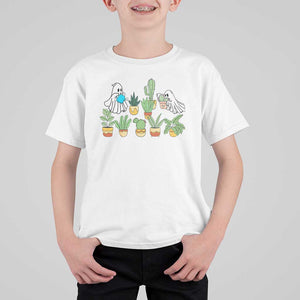 Halloween Gardening T Shirt For Kid Cute Gardener Boo Sheet Ghost Garden Plants Lover Halloween Costume TS02 White Print Your Wear
