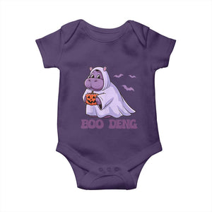 Baby Hippo Moo Deng Baby Onesie Boo-deng Halloween Cute Pygmy Hippopotamus TS02 Purple Print Your Wear